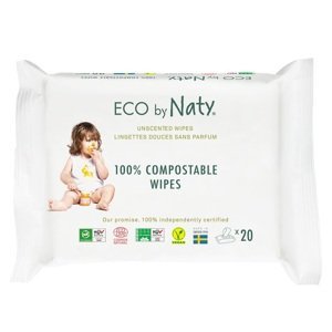 Eco by Naty Vlhčené ubrousky nature babycare bez vůně pro citlivou pokožku 20 ks