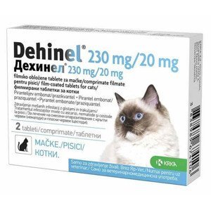 Dehinel 230 mg/20 mg pro kočky tablety 2 ks