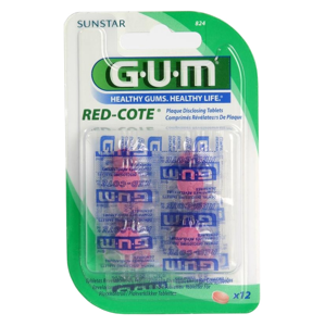 Gum Red Cote Tablety pro indikaci zubního plaku 12 ks