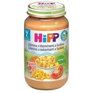 HiPP Junior BIO Zelenina s těstovinami a šunkou 220 g