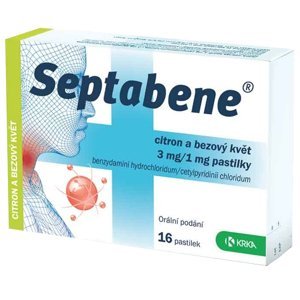 Septabene® 3 mg/1 mg citron a bezový květ 16 pastilek