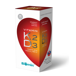Biomin Vitamin K2 + Vitamin D3 1000 I.U. 60 kapslí
