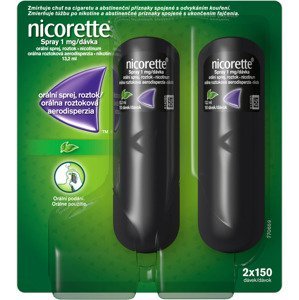 Nicorette Spray 1 mg/dávka, orální sprej, roztok 150 dávek 2 x 13.2 ml