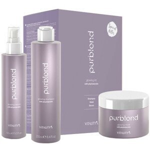 Vitality's Purblond Set na světlé vlasy Glowing Kit with Phytokeratin 3 ks