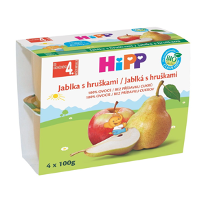 HiPP BIO Jablka a hrušky 4 x 100 g
