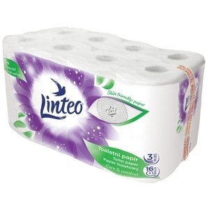 Linteo Toaletní papír bílý, 3-vrstvý, 16 ks