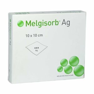 Melgisorb Ag 10x10 cm alginátové krytí se stříbrem 10 ks
