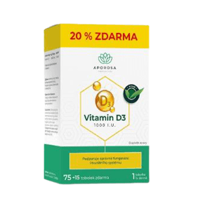 Aporosa Vitamin D3 1000 I.U. 90 kapslí