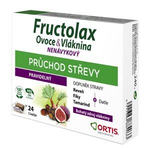 Fructolax Ortis Ovoce&Vláknina žvýkací kostky 24 ks