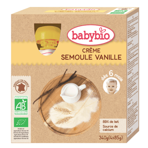Babybio krupice s vanilkou 4 x 85 g