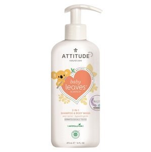 Attitude Dětské tělové mýdlo a šampon (2v1) Baby leaves s vůní hruškové šťávy 473 ml