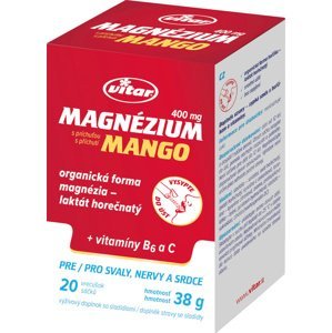 Vitar Magnezium Mango 400mg + vit.B6 + vit.C 20 sáčků