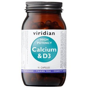 Viridian High Potency Calcium & D3 (Vápník s vitamínem D3) 90 kapslí