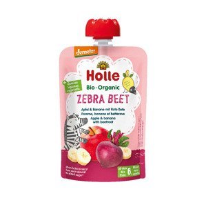 Holle Zebra Bee Bio ovocné pyré jablko, banán a červená řepa 100 g