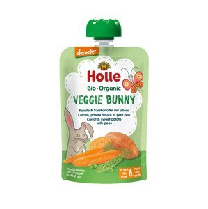Holle Veggie Bunny BIO Pyré mrkev, batáty a hrášek 100 g