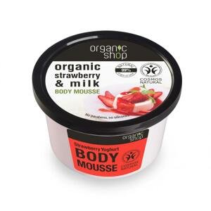 Organic Shop Vitamínová tělová pěna Jahoda a mléko 250 ml