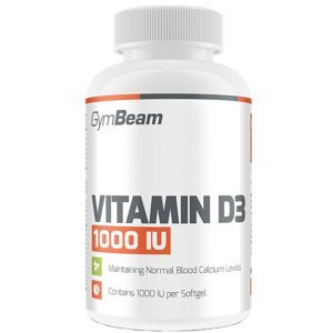 GymBeam Vitamín D3 1000 IU 120 kapslí 120 ks