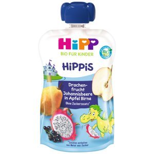 HiPP BIO Hippis 100% ovoce Jablko-Hruška-Dračí ovoce-Rybíz 100 g