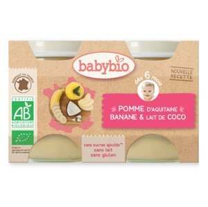 Babybio Jablko banán s kokosovým mlékem 2 x 130 g