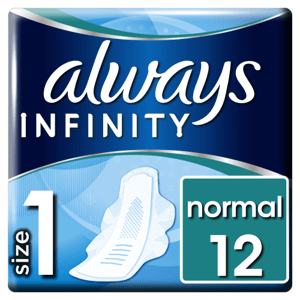 Always Infinity Normal Vložky s křidélky, velikost 1, 12 ks