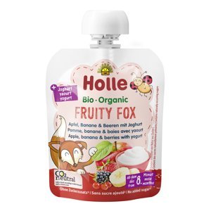 Holle Fruity Fox - bio dětské ovocné pyré s jogurtem 85 g