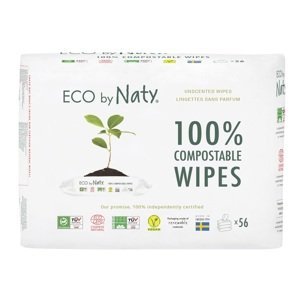 Eco by Naty Vlhčené ubrousky bez vůně pro citlivou pokožku 3 x 56 ks