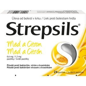 Strepsils Med a Citron 0.6mg/1.2mg 24 pastilek
