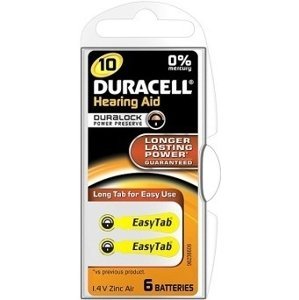 Duracell Baterie do naslouchadla DA10 Easy Tab 6 ks