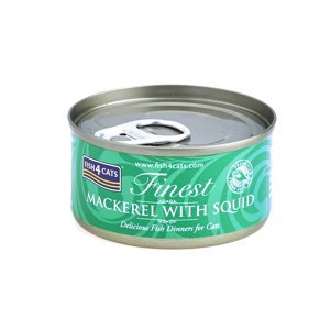 Fish4Cats Konzerva pro kočky Finest makrela s olihní 70 g