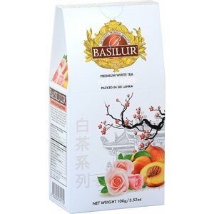 Basilur White Tea Peach Rose papír 100 g