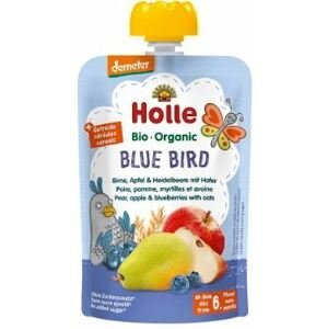 Holle Bio pyré Blue bird- Hruška, jablko a borůvky s vločkami 100 g
