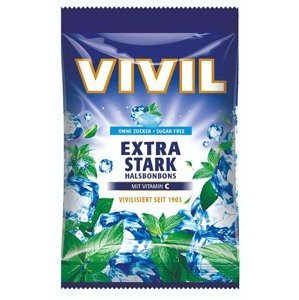 Vivil Extra silný mentol + vit.C bez cukru drops 60 g