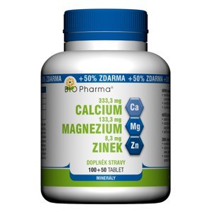 Bio Pharma Calcium+Magnesium+Zinek 150 tablet