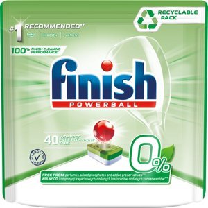 Finish 0% Powerball Green Eco tablety do myčky 40 ks