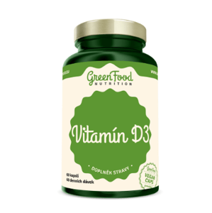 GreenFood Nutrition Vitamín D3 60 kapslí