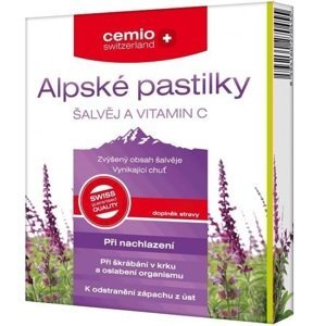 Cemio Alpské pastilky Šalvěj a Vitamin C 40 pastilek