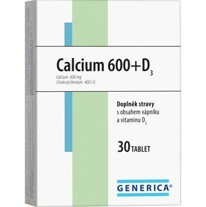 Generica Calcium 600+ vitamín D3 30 tablet
