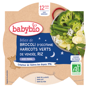 Babybio zelená zelenina, rýže se špetkou petrželky 230 g