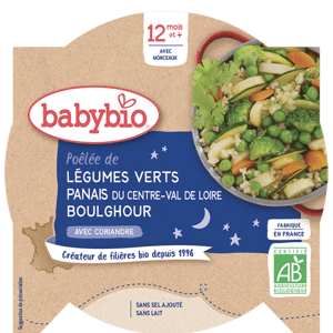 Babybio zelená zelenina, pastinák a boulghour 230 g