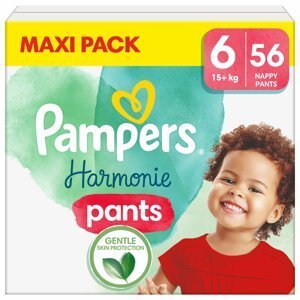 Pampers Harmonie Pants Plenkové kalhotky vel. 6 15+ kg 56 ks
