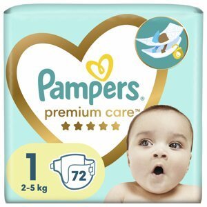 Pampers Premium Care plenky vel. 1, 2-5 kg, 72 ks