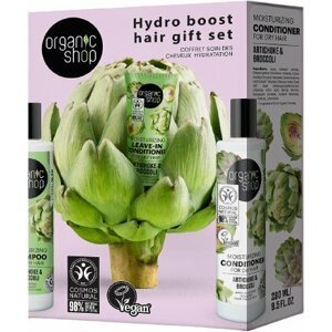 Organic Shop Dárková sada pro vlasy Hydro boost - šampon + kondicionér + bezoplachový kondicionér