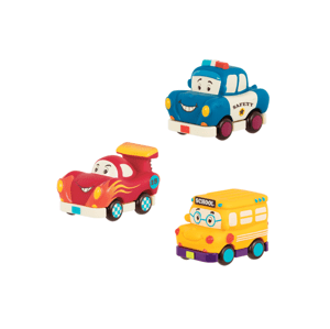 B-Toys Mini autíčka na setrvačník Mini Wheeee-ls! Školní bus 3 ks