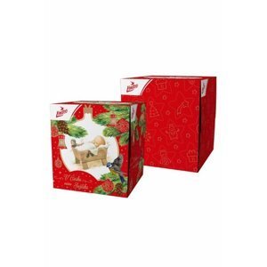Linteo Papírové kapesníky 60ks BOX, 3 vrstvé - Vánoční design 60 x 1 ks