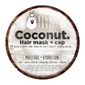 Bear Fruits Coconut Moisture Hydration Vlasová maska + čepice na vlasy 20 ml