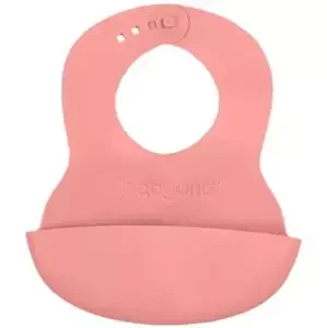 BabyOno Bryndák měkký plastový s kapsou bez BPA pink 6m+