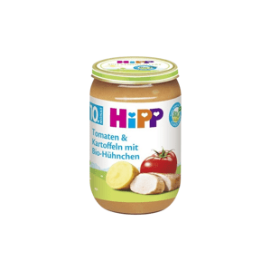 HiPP BIO příkrm Rajčata a brambory s kuřecím masem 220 g