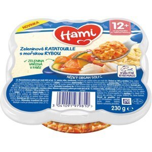 Hami masozeleninový talířek Zeleninové ratatouille s mořskou rybou, 12+ 230 g
