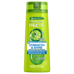 Garnier Fructis Strength & Shine Posilující šampon pro všechny typy vlasů bez lesku a síly, 400 ml