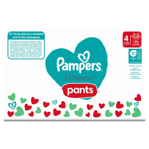 Pampers Pants Harmonie velikost 4 Plenkové Kalhotky, měsíční balení 168 ks